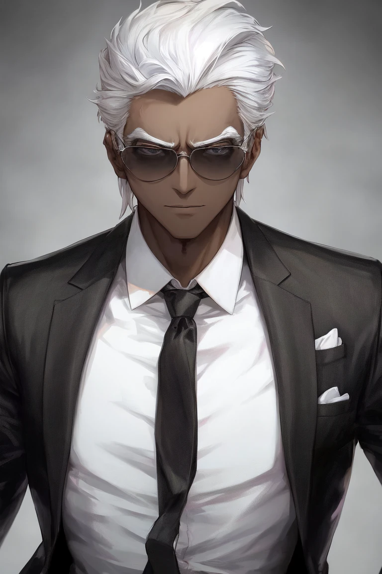 [Holara] gafas de sol piel bronceada hombre traje Obra maestra [Ilustración]